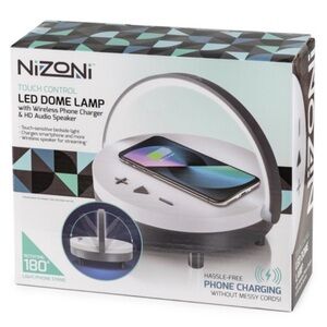 LED Dome Lamp Wireless Charger Speaker